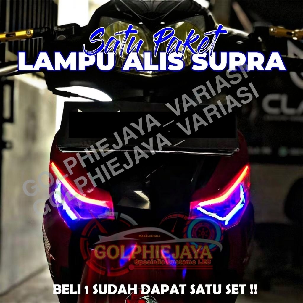 Satu set lampu alis honda supra x 125 1 set lampu led alis drl supra 125 old tinggal pasang pnp
