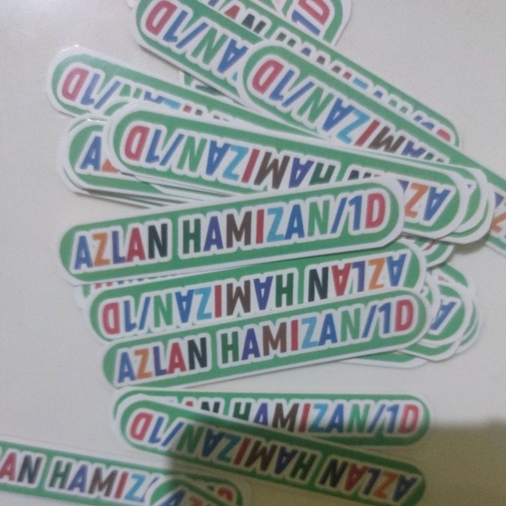 

Sticker Nama 48 piece waterproof