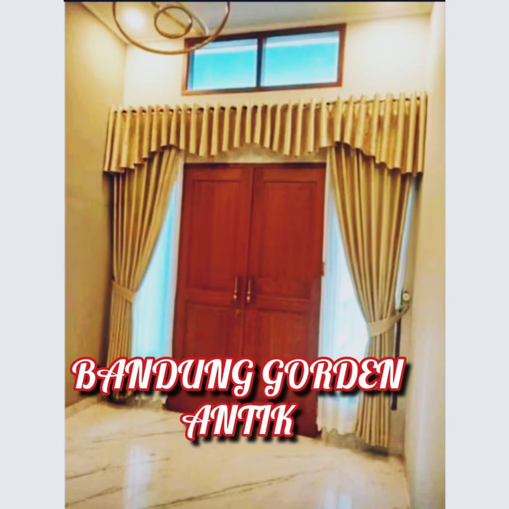 1 Set Gorden pintu tengah ruang tamu Kordeng jendela ruang tamu mewah Gorden pintu murah tapi mewah
