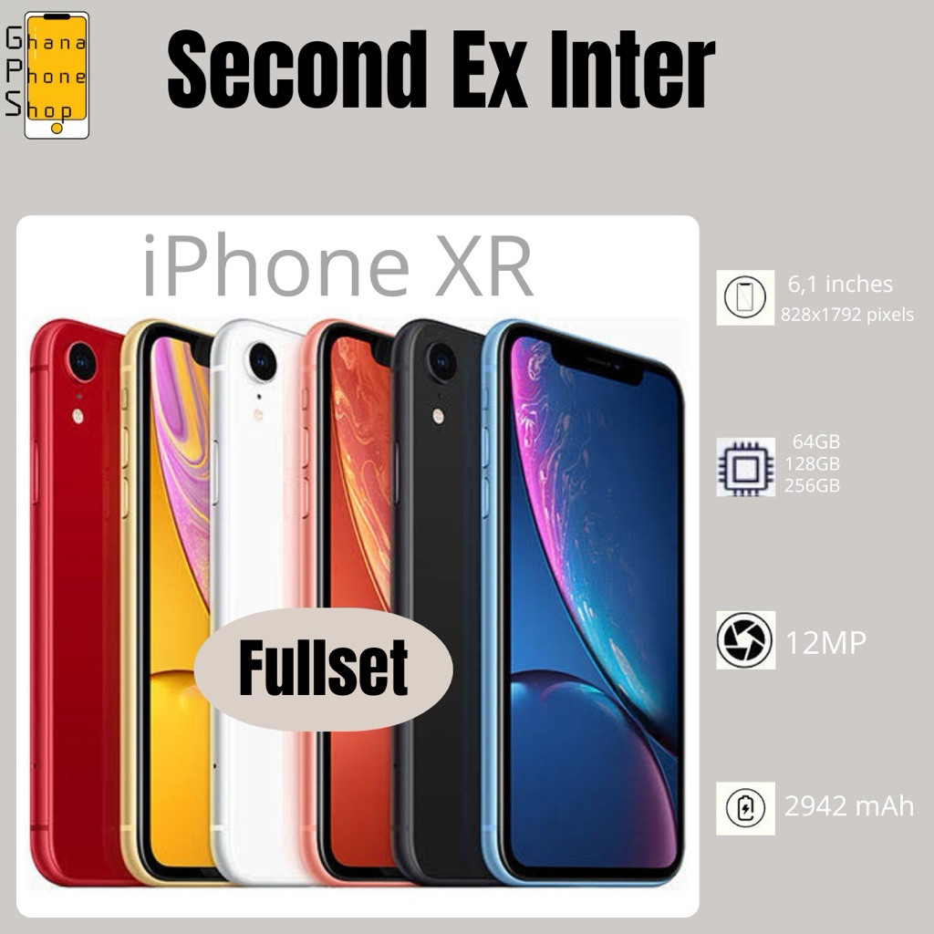 IP XR 64GB 128GB 256GB Second Origina Ex inter Fullset