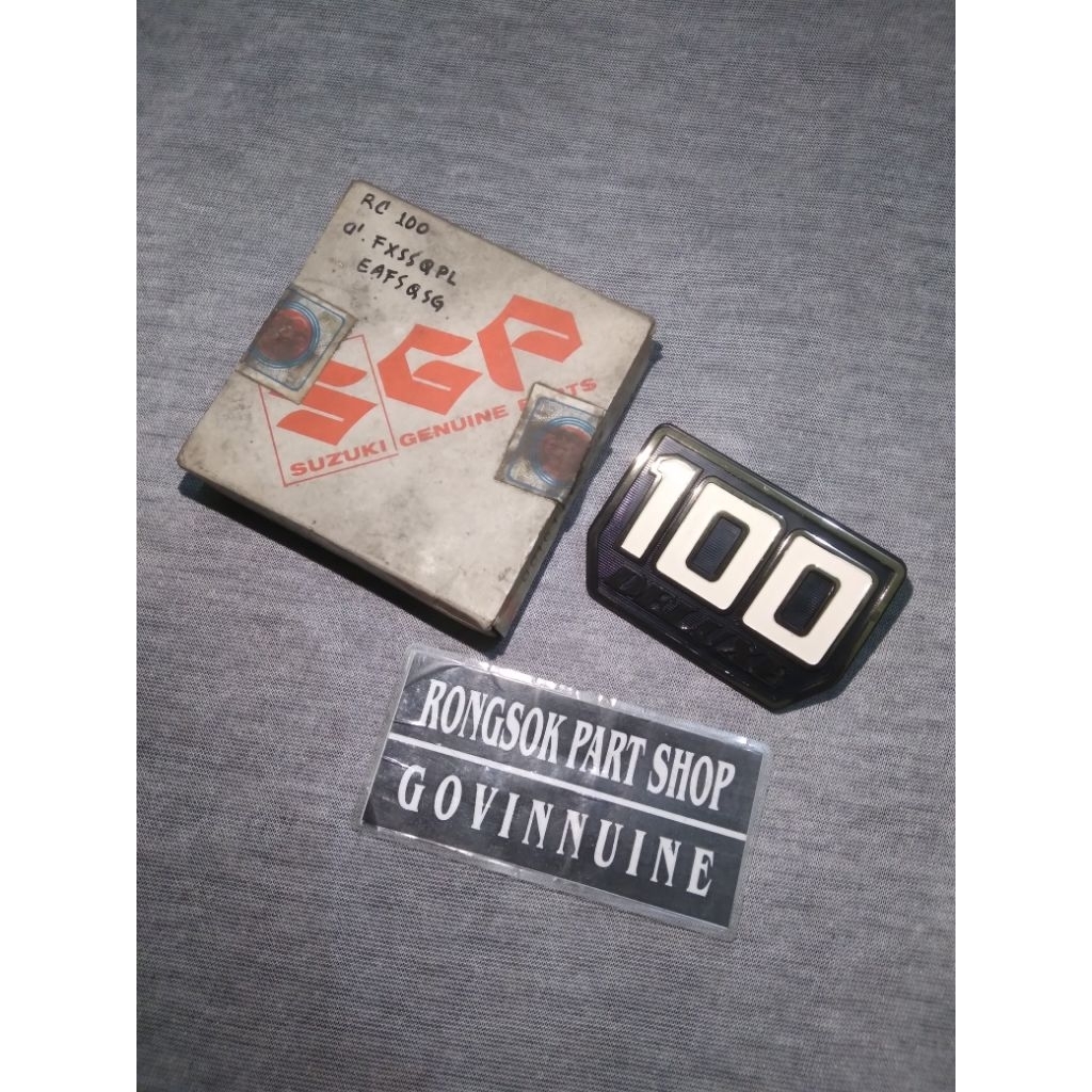 emblem logo leksil legsil sayap depan yamaha rc100 rc 100 bravo ori asli japan
