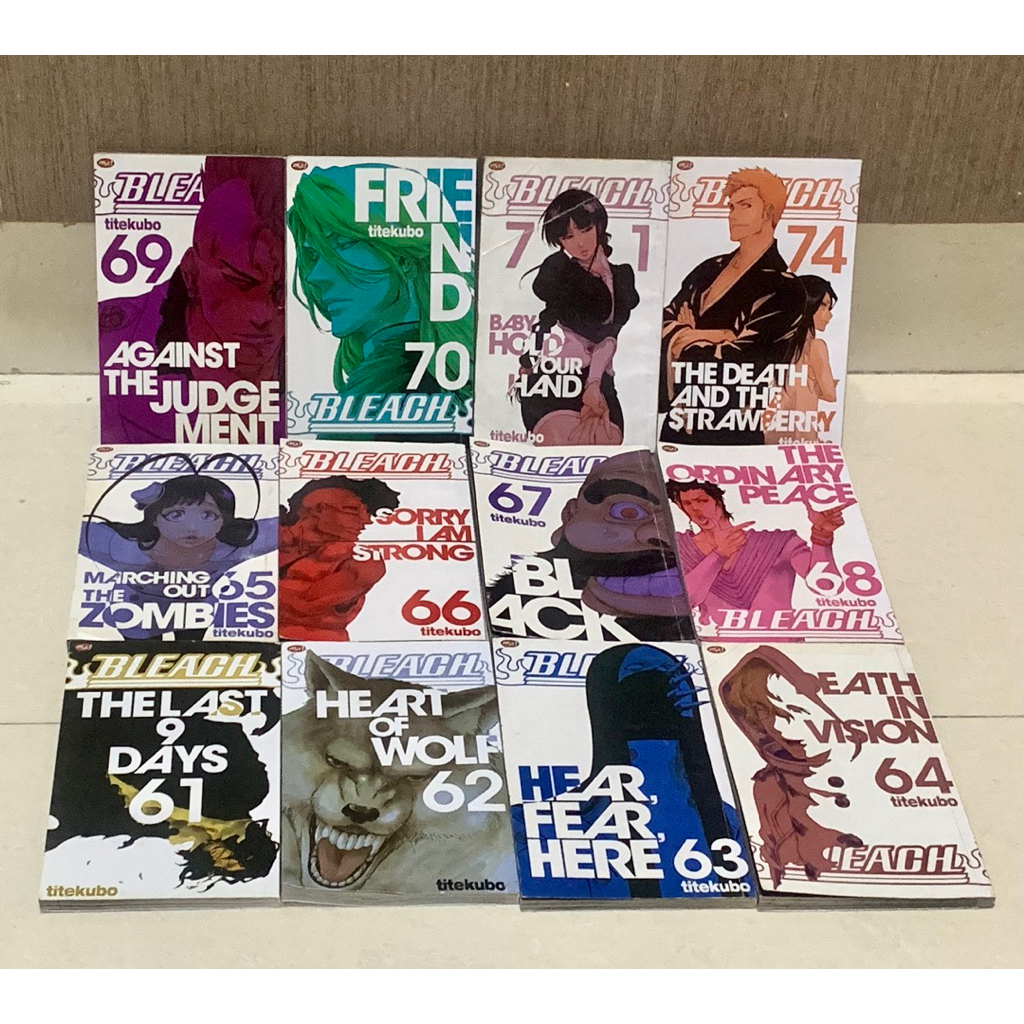 Komik Set Manga Bleach Tite Kubo 61,62,63,64,65,66,67,68,69,70,71,74