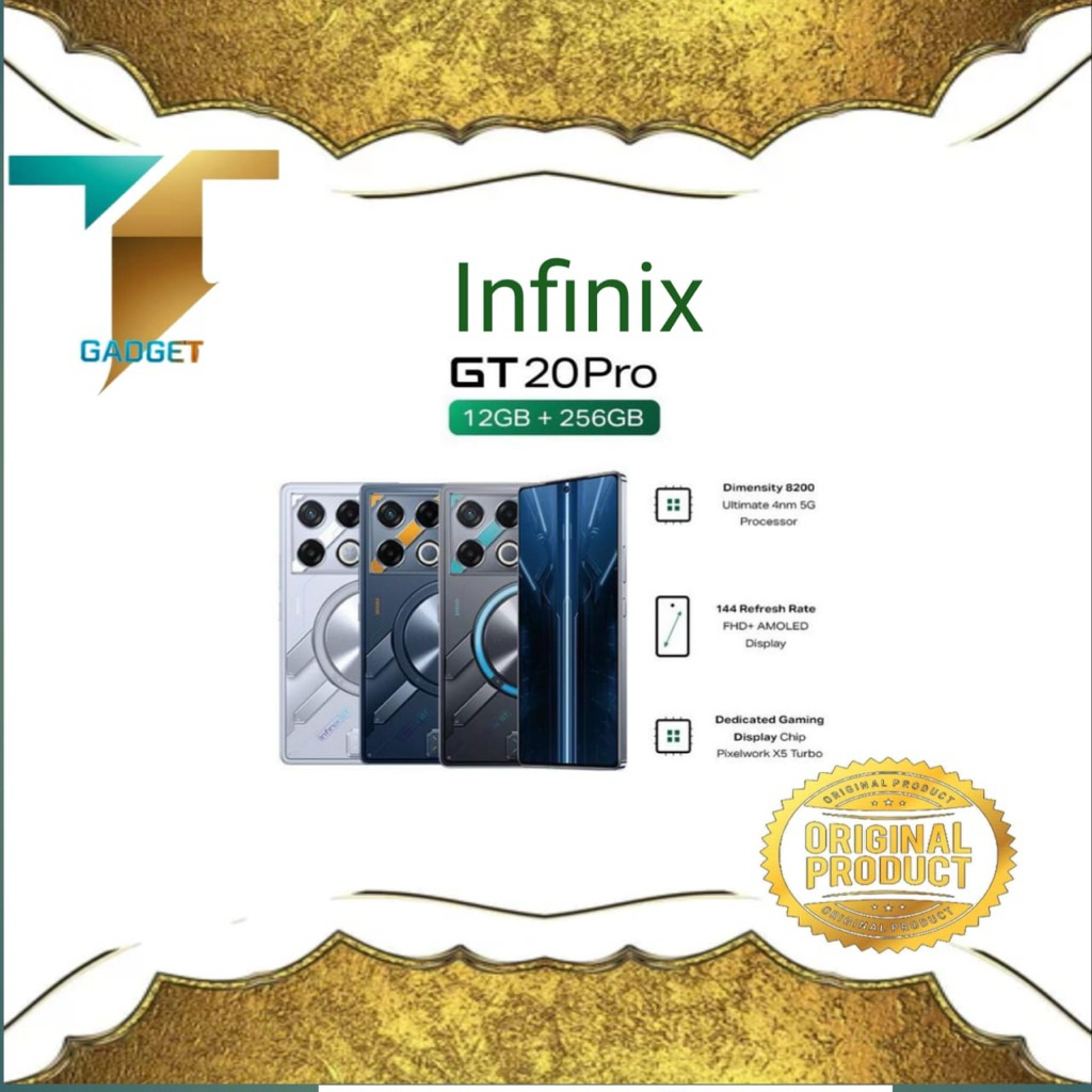 infinix gt 20pro ram 12gb/rom 256gb garansi resmi infinix
