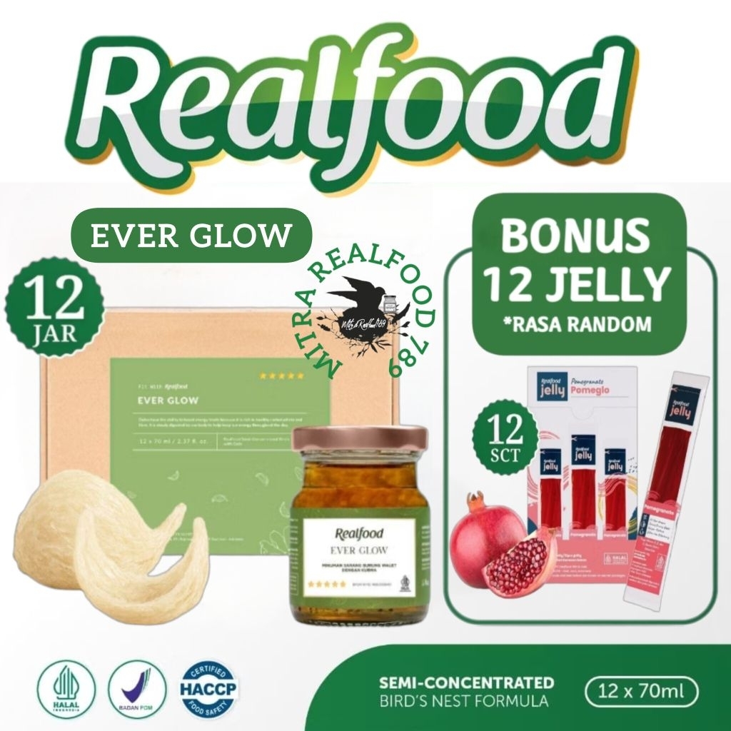 

Realfood Ever Glow Rasa Kurma 6 Botol & 12 Botol Bonus Jelly ( Minuman Sarang Burung Walet )