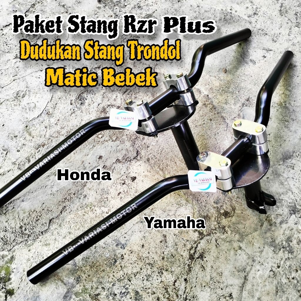 Paket Stang Rzr Rxz Motor Racing Road Race Universal Plus Raiser Dudukan Adaptor Stang Trondol Yamah