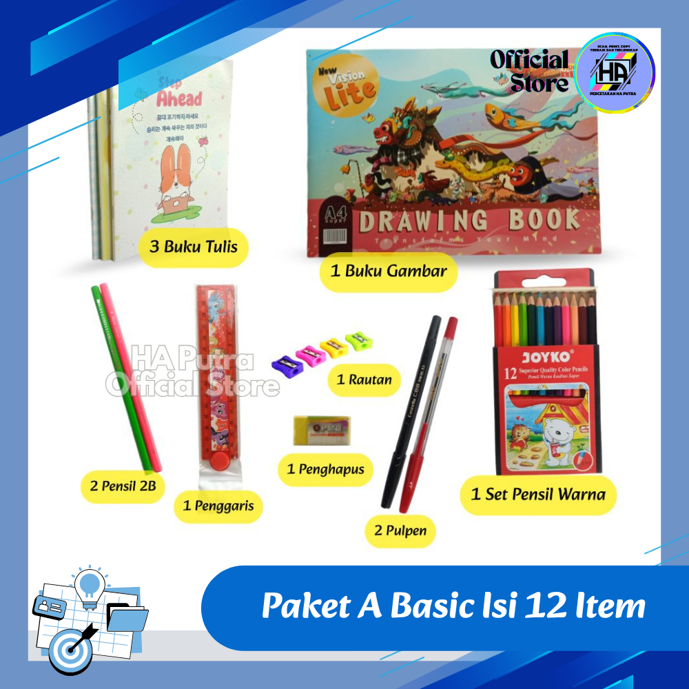 

PAKET ALAT TULIS BASIC MASUK SEKOLAH SD | HEMAT, LENGKAP, COCOK UNTUK MULAI SEKOLAH