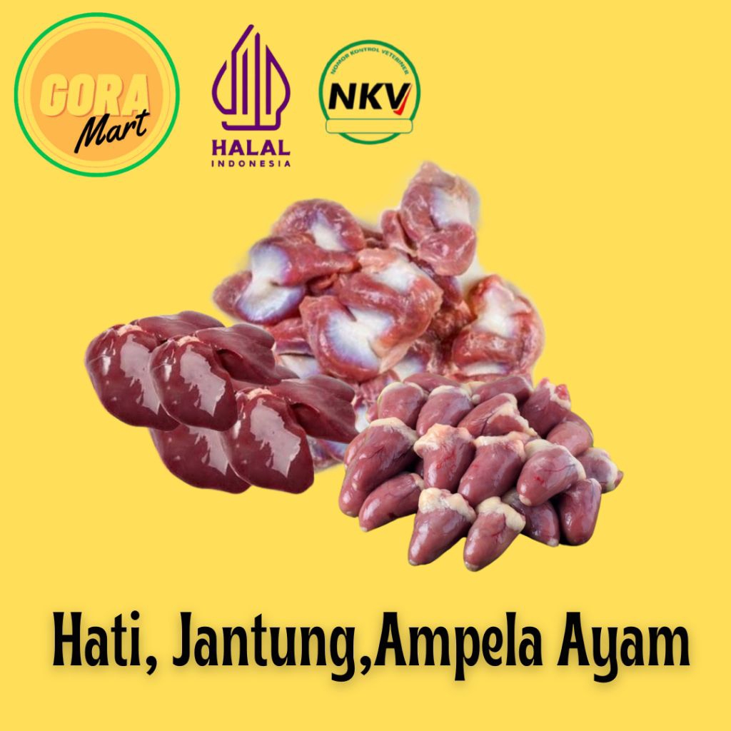 

Hati Ayam 1kg/Jantung/Ampela Ayam/Hati ayam,Jantung ayam, Ampela bersih 1kg