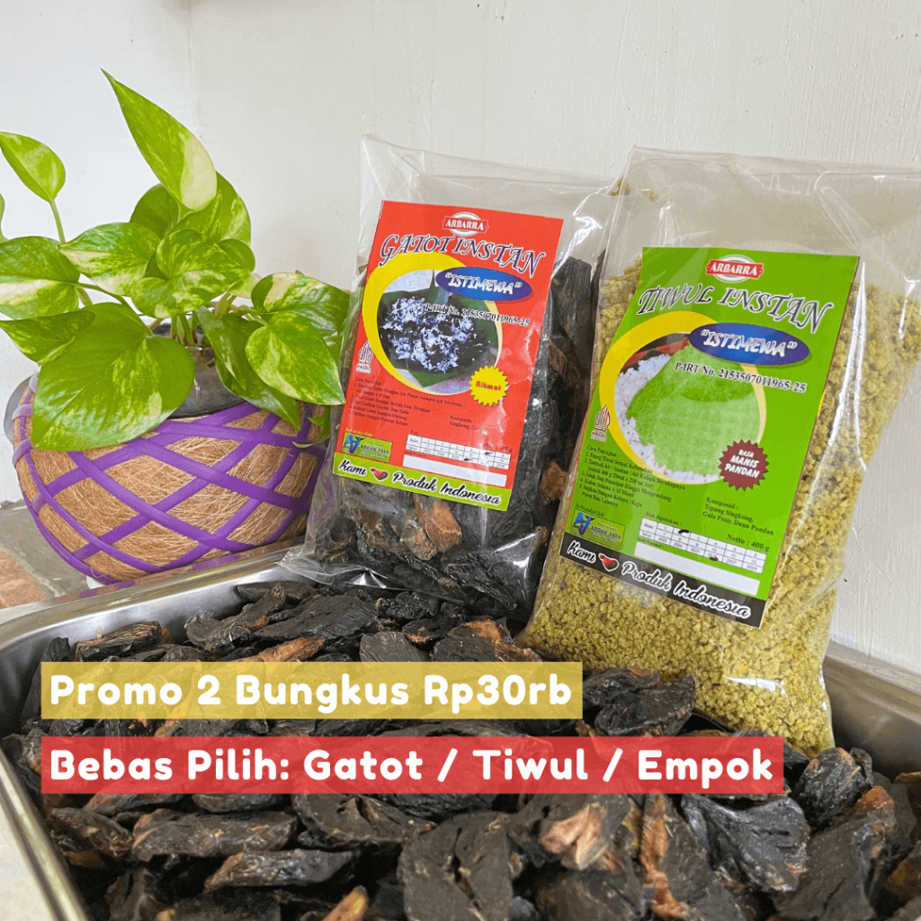 

PROMO 2 Bungkus Gatot / Tiwul / Nasi Jagung Halus, untuk 10 Porsi Piring