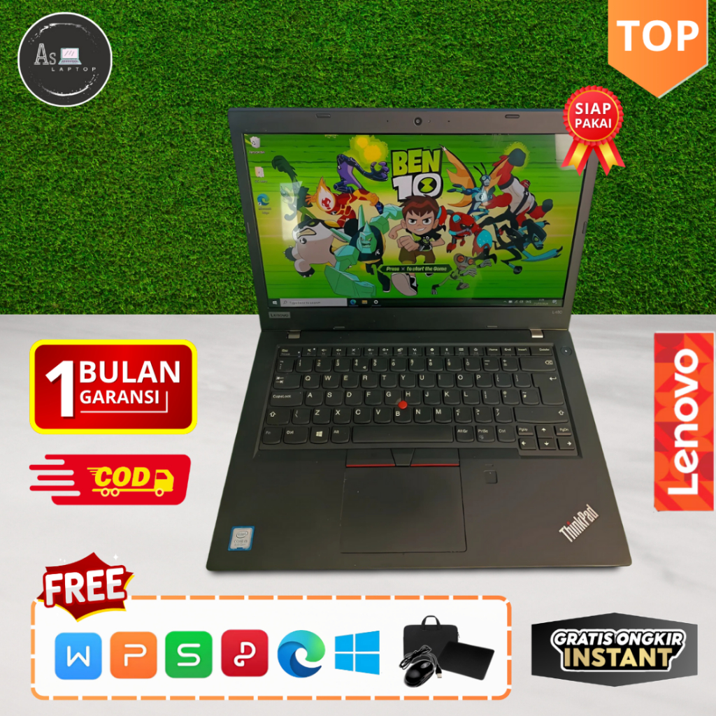 Laptop Lenovo Thinkpad L440 L460 L470 L480 L490 Core i3 dan i5 Gen 4-8 |  Layar 14 inch | Second Mul