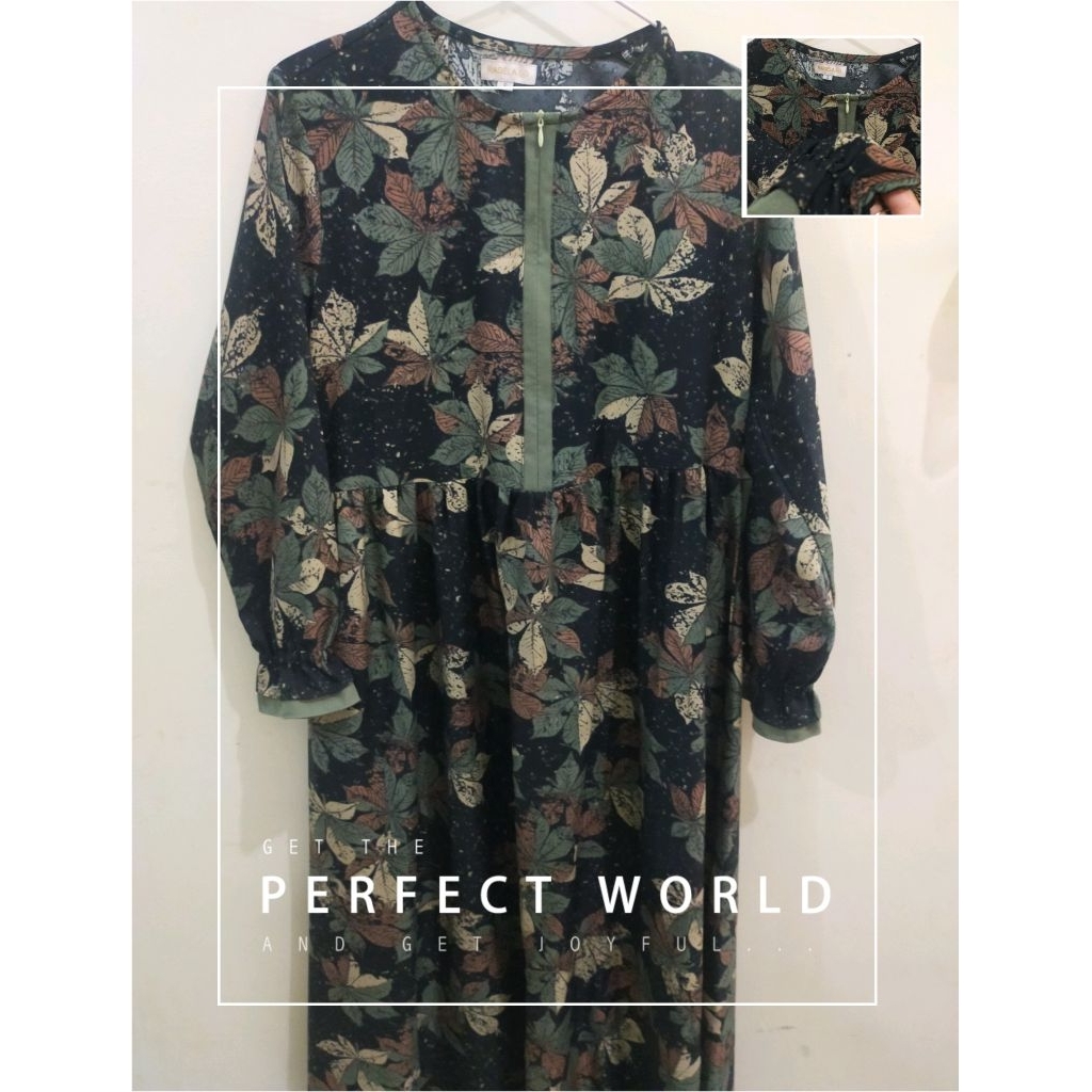 Preloved gamis fenuza attin brokat myzta batik very goodcon