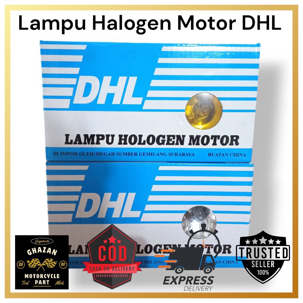 Lampu Halogen Motor DHL – Fog Lamp & Driving Light | Warna Kuning & Putih | Universal