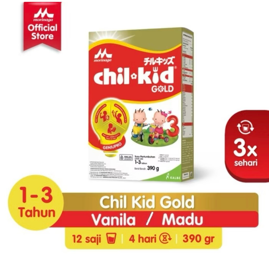 

Morinaga Chilkid 390gr untuk usia 1-3 thn