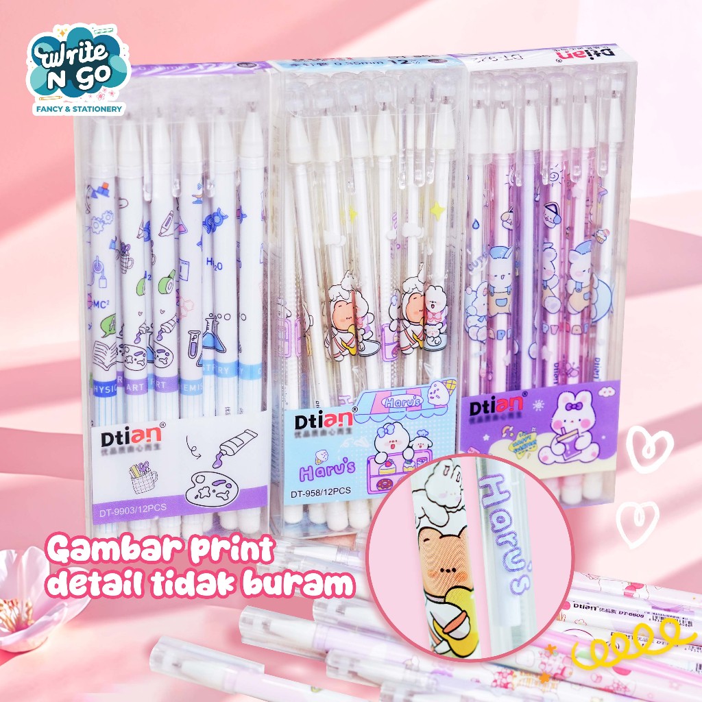 

[1 PCS] Pulpen Gel 0.5 MM Tinta Hitam Aesthetic Alat Tulis Sekolah RANDOM/PCS