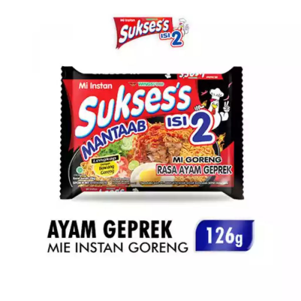 

Sukses's Mie Goreng Isi 2 Ayam Geprek 126g