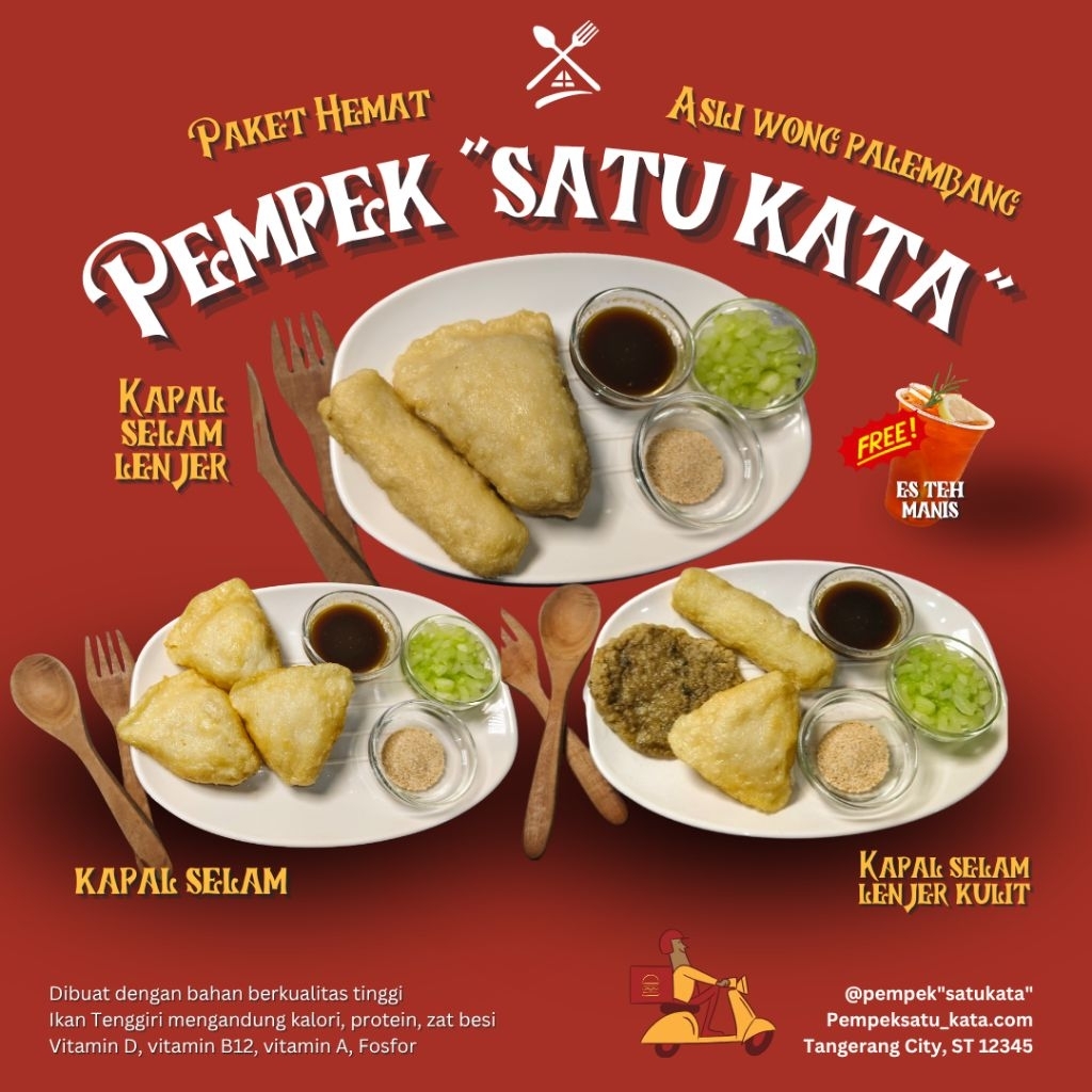 

Pempek paket ukuran sedang dengan kuah Cuko