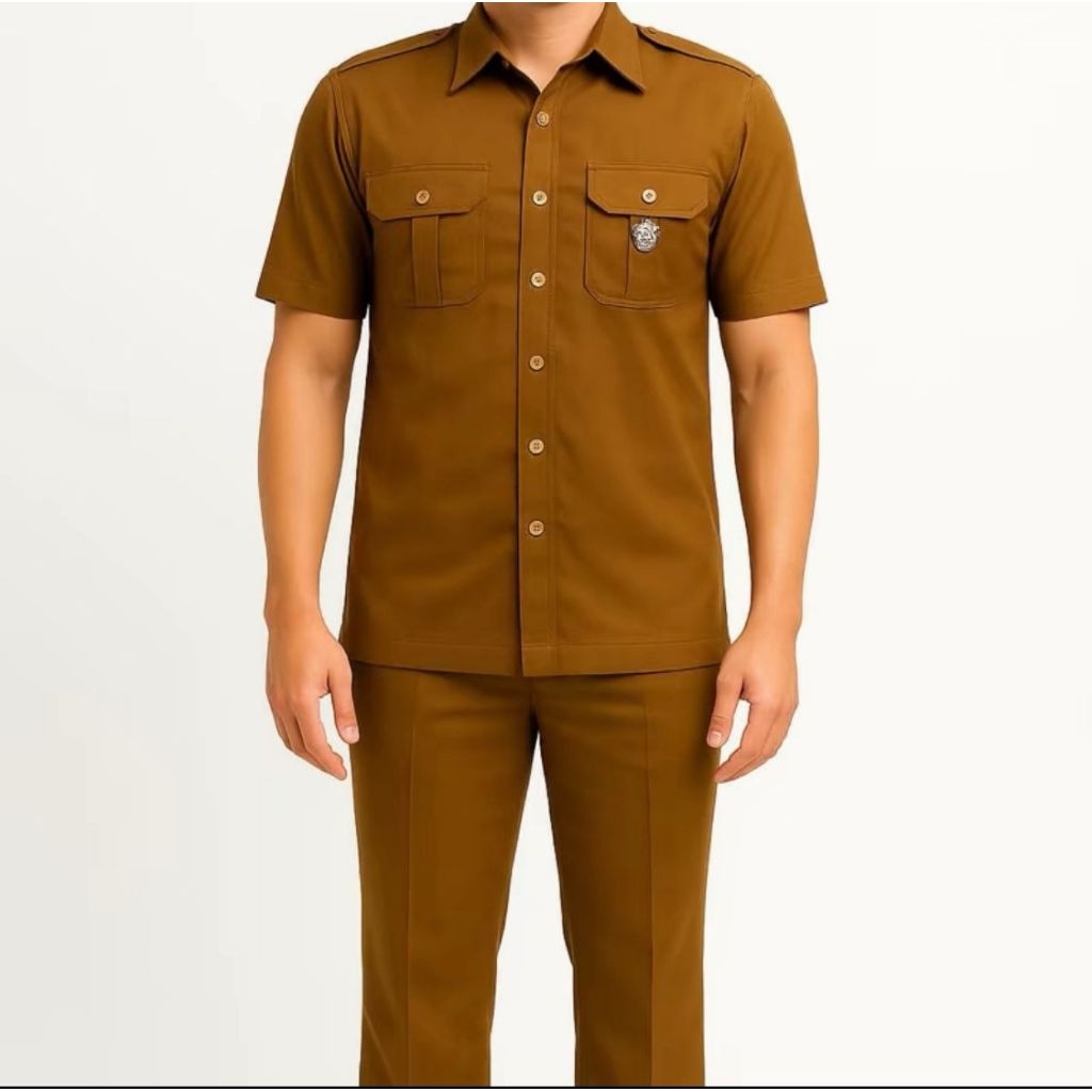 BAJU DINAS PDH KHAKI PRIA || PDH || khaki