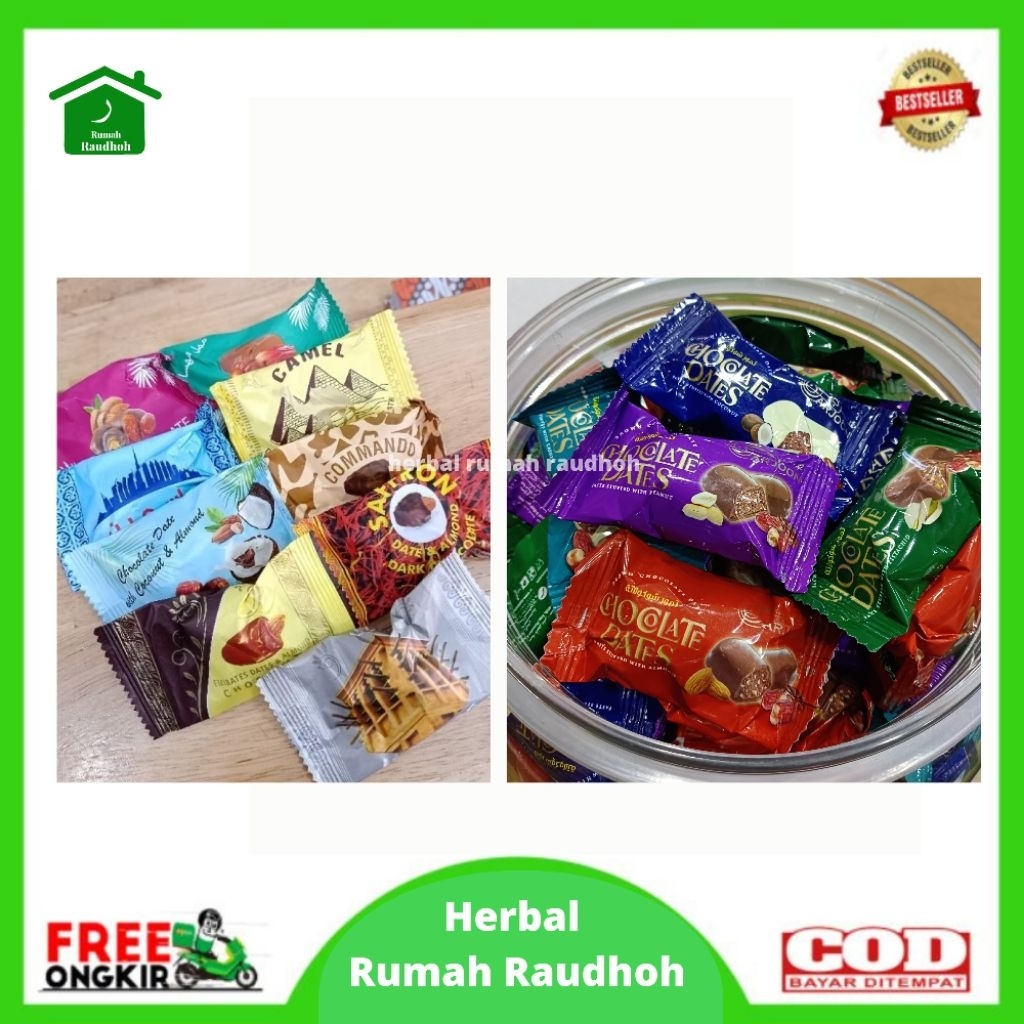 

COKLAT KURMA ALMOND 500 GR - MILK CHOCOLATE WITH DATE & ALMOND