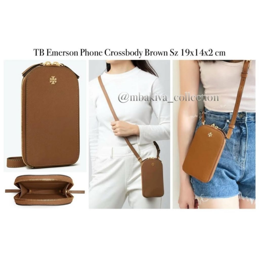 TB Emerson Phone Crossbody Brown