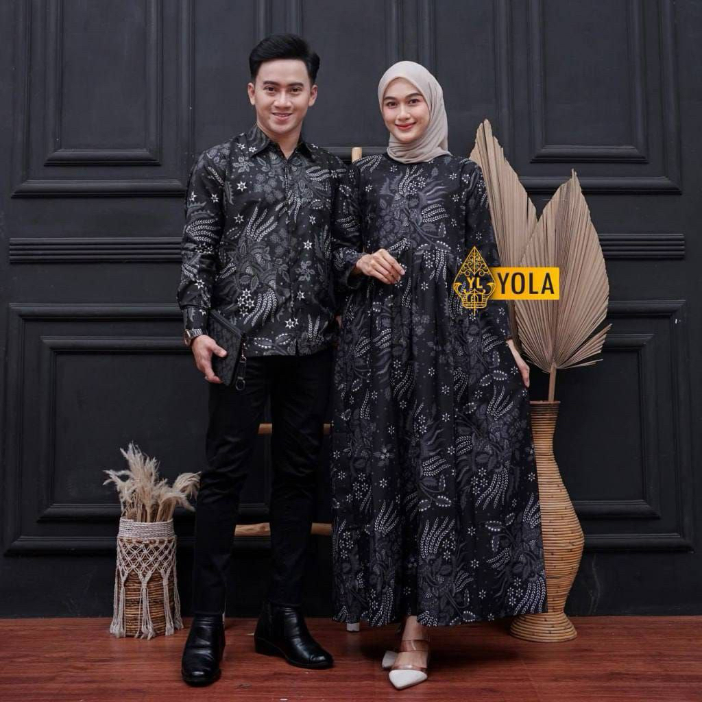 BATIK ATAMA| Baju Batik Couple Lengan Panjang Tebaru Premium| Baju Batik Couple Pasangan Modern Jumb