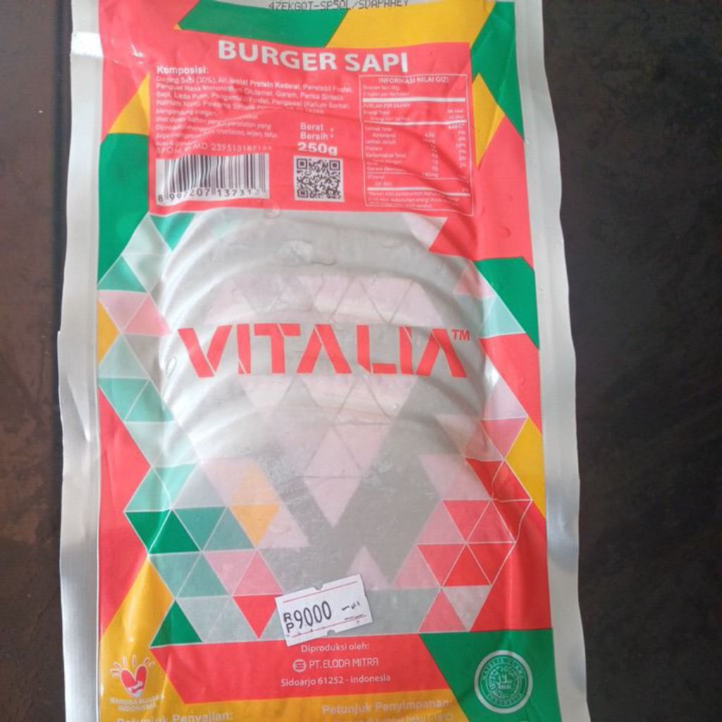 

Vitalia burger sapi 250 gr