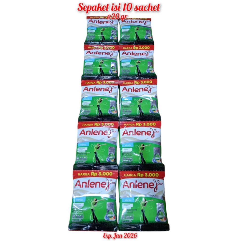 

Susu Bubuk anlene rasa vanila isi 10 sachet