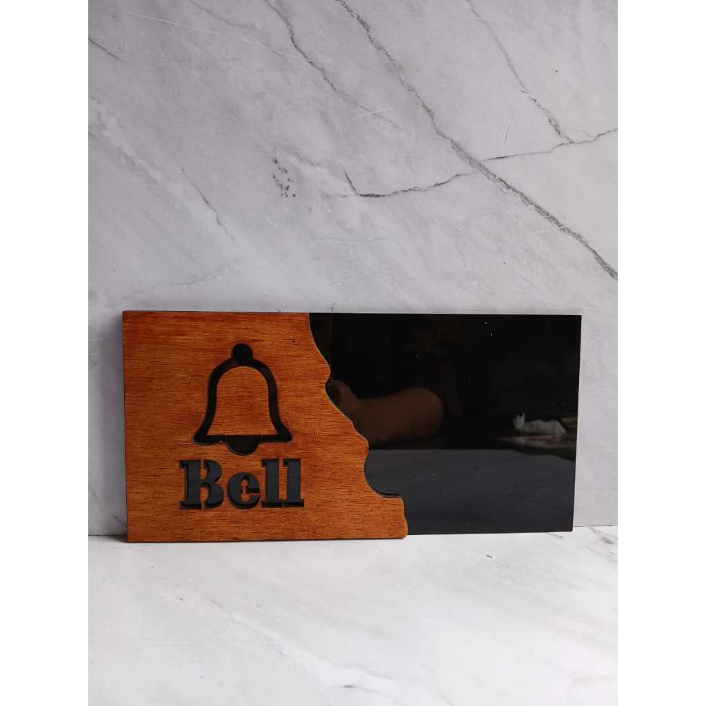 Signboard tanda untuk bell | papan tempel untuk tanda bell