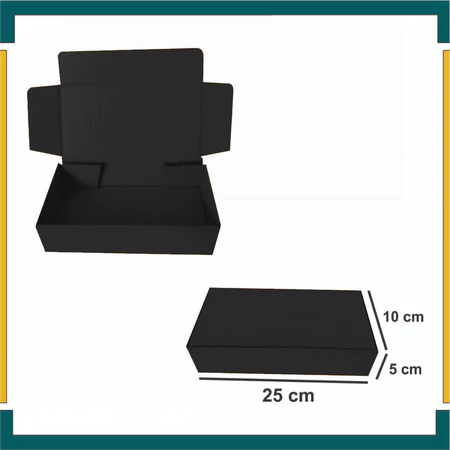 

(10pcs) Box Hampers Kemasan Kado Hadiah Souvenir Box Kado 25x10x5 Motif Full Hitam