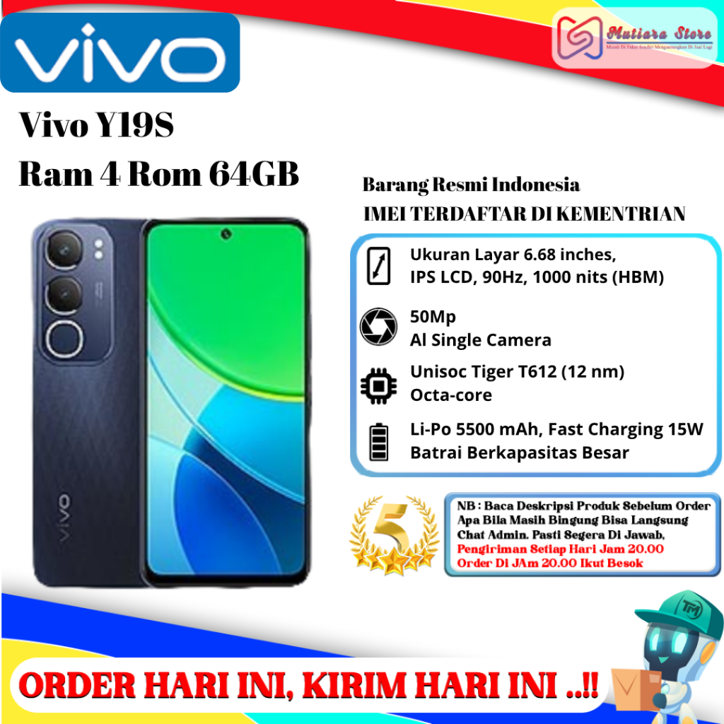 Vivo Y19S Ram 4/64GB | Ram 4/128GB | 6/128GB