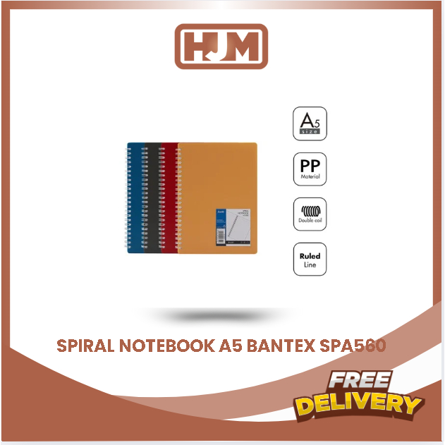 

SPIRAL NOTEBOOK A5 BANTEX SPA560