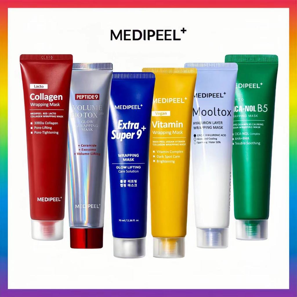 MEDIPEEL Wrapping Mask Collagen / Extra Super 9 Plus Glow Lifting Wrapping Mask 70ml / Peptide 9 Vol