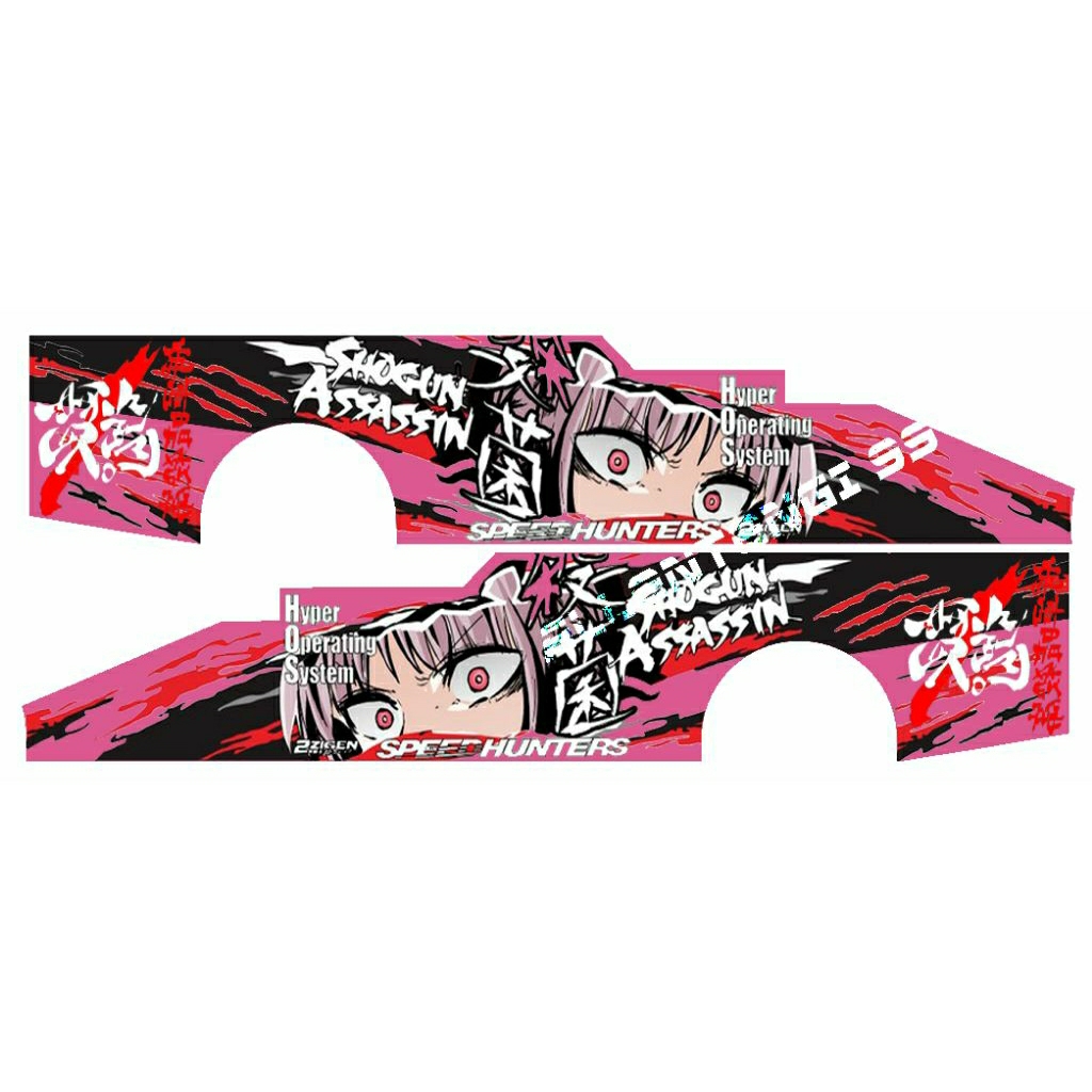 Stiker Livery Anime Miniatur Bus RKC