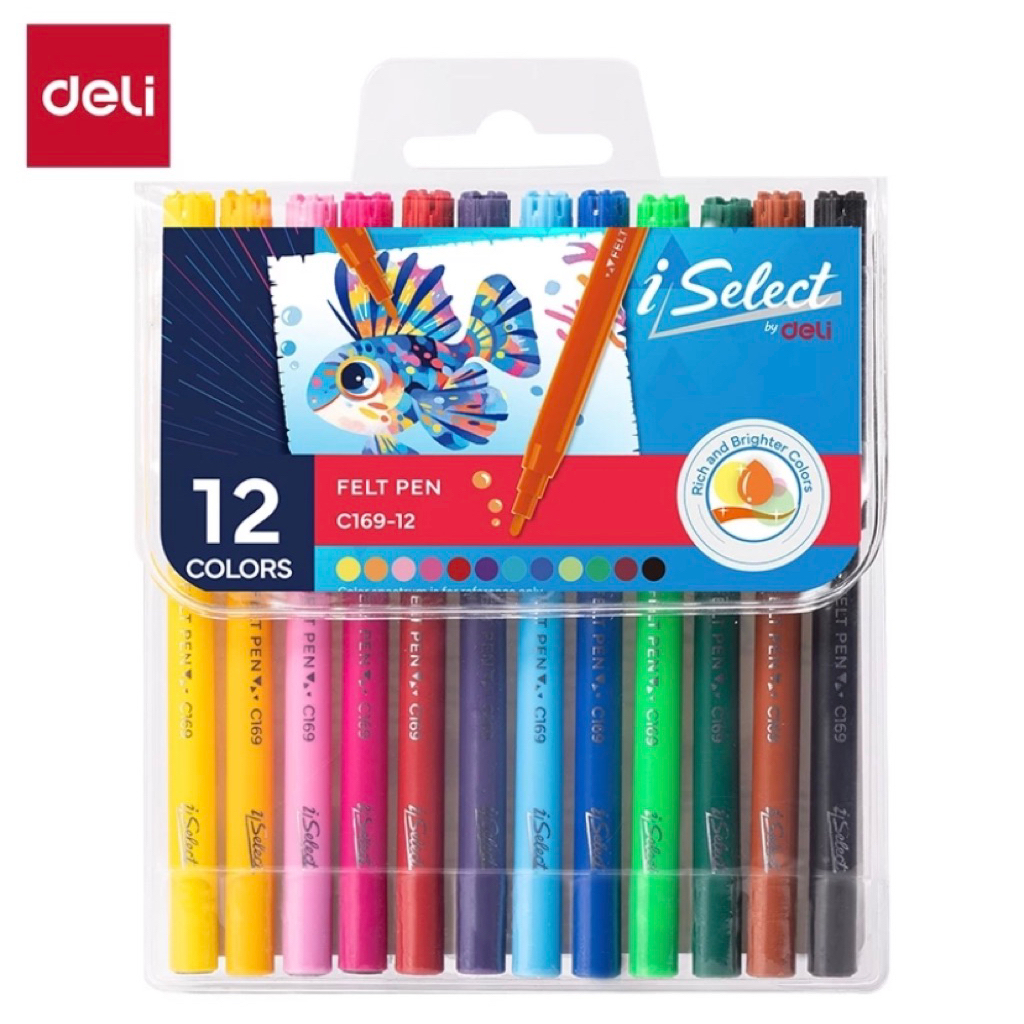 

Deli Spidol Warna / Felt Pen Warna Cerah EC169