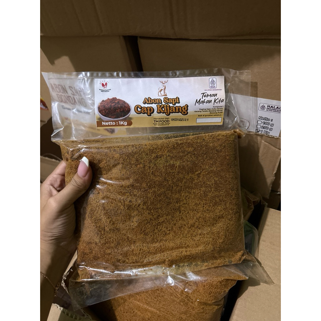 

Abon Sapi Cap Kijang 1kg