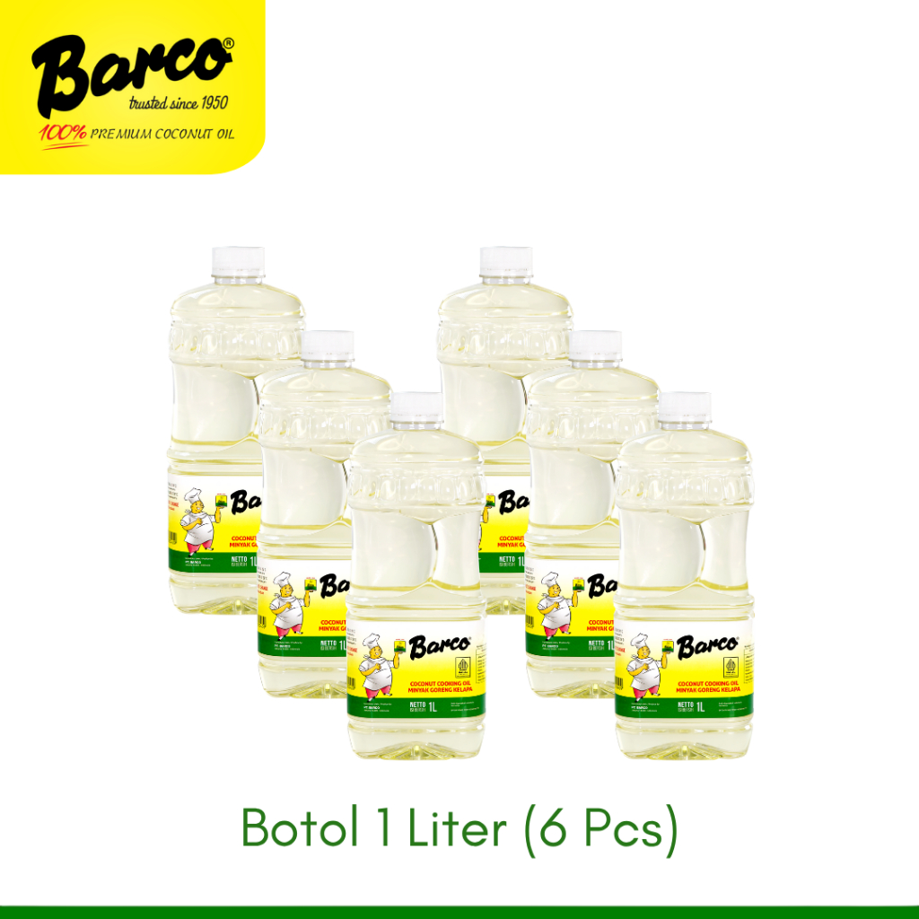 

Paket Hemat!! Minyak Goreng Kelapa Barco Botol 1 Liter(6pcs)/Minyak Barco Botol/Jerrycan/Barco/Promo Minyak/Paket