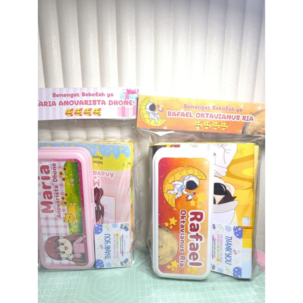 

Paket Buku, Pena, Kotak Pensil Custom