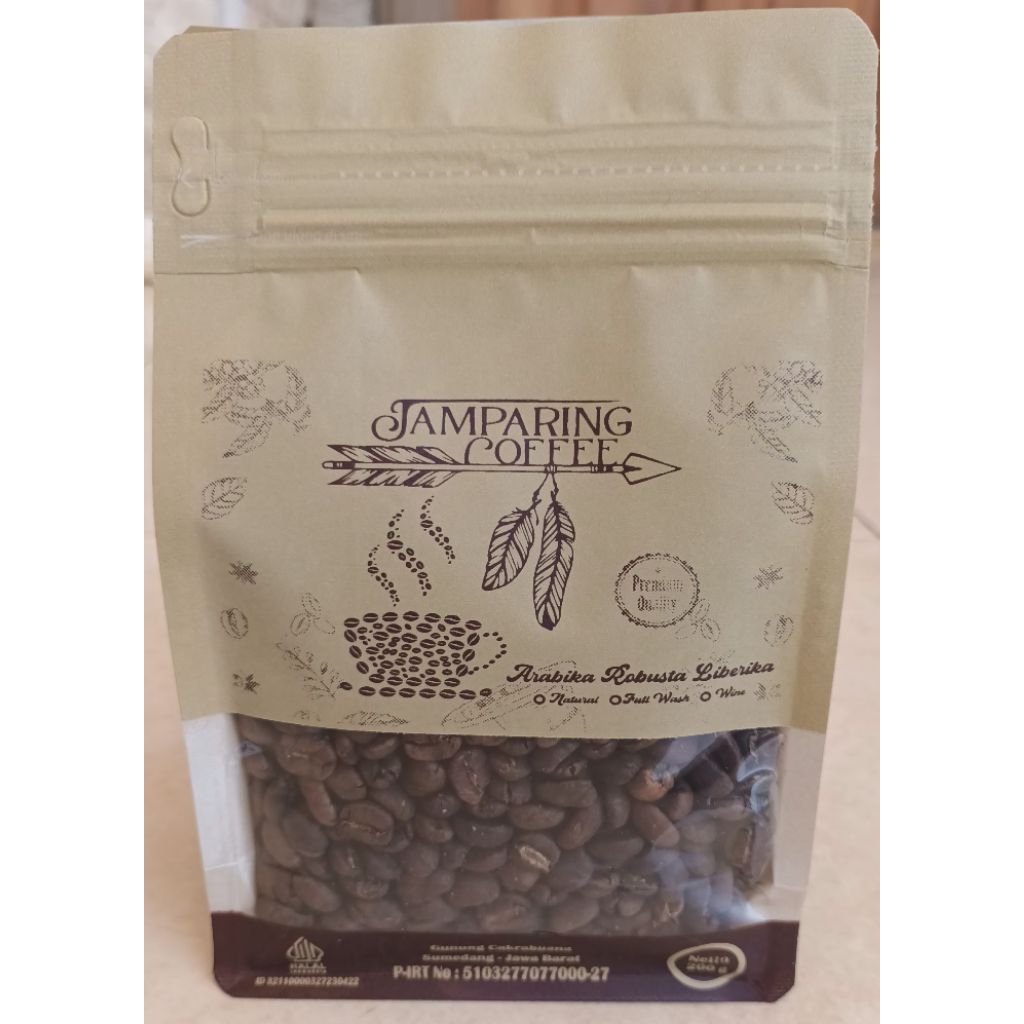 

Jamparing Coffee Kopi Robusta Roasted Bean varian Natural ( 200 gram).