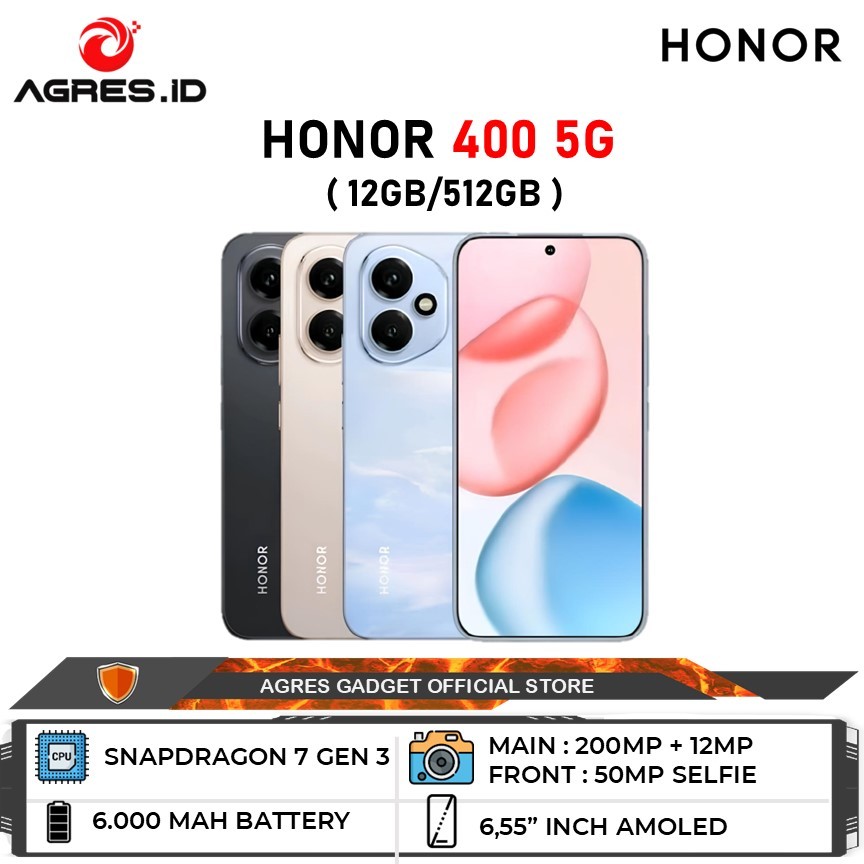 Honor 400 5G 12GB/512GB Garansi Resmi Honor Indonesia