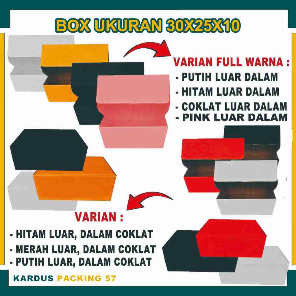 

Kardus 30x25x10 cm | Box Die Cut dan Easy Usage | Box Kue Tart | Box Aksesoris