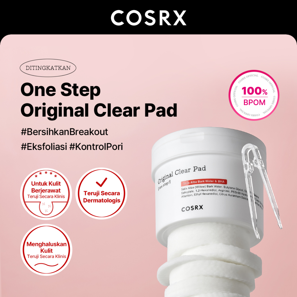 COSRX One Step Original Clear Pads Skin Care - Toner Pads Untuk Kulit Berminyak (70 Pads)
