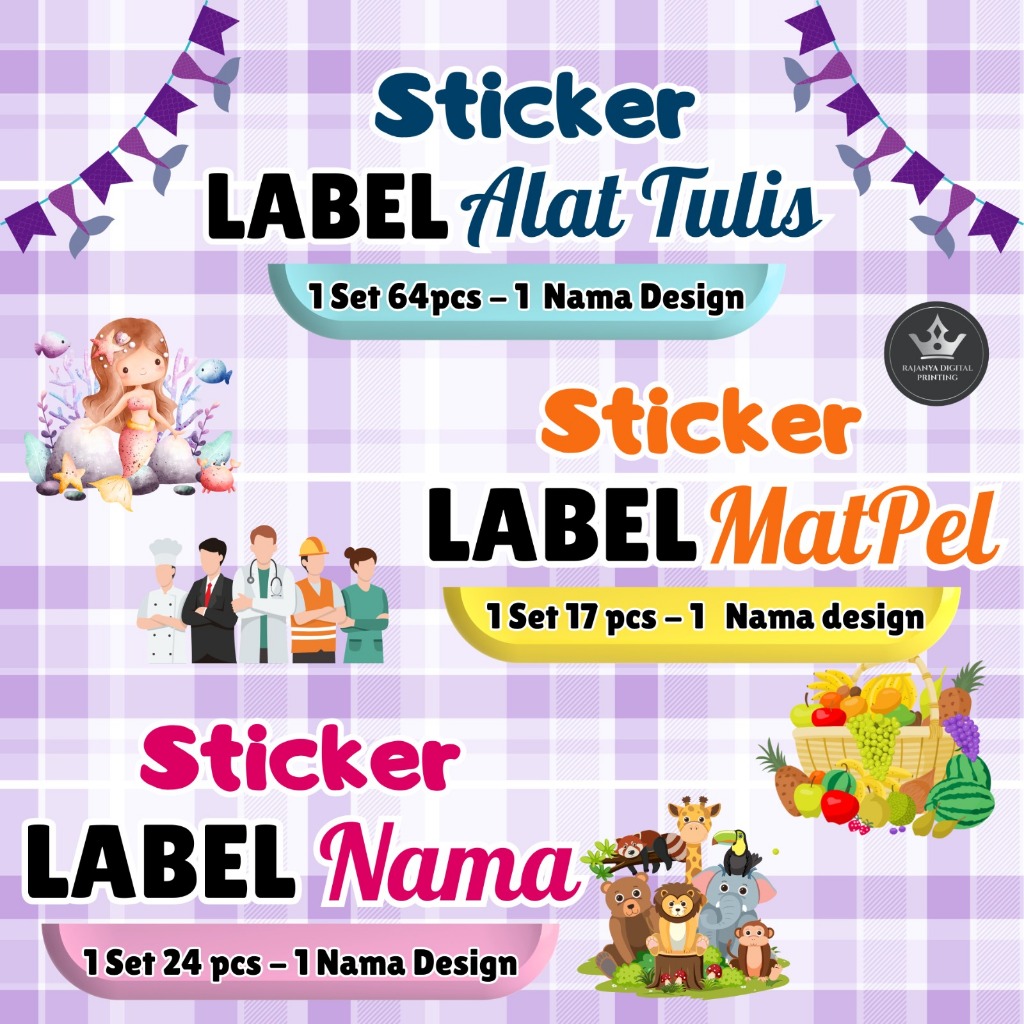

STICKER/STIKER Label Alat Tulis - Label Mata Pelajaran - Label Nama