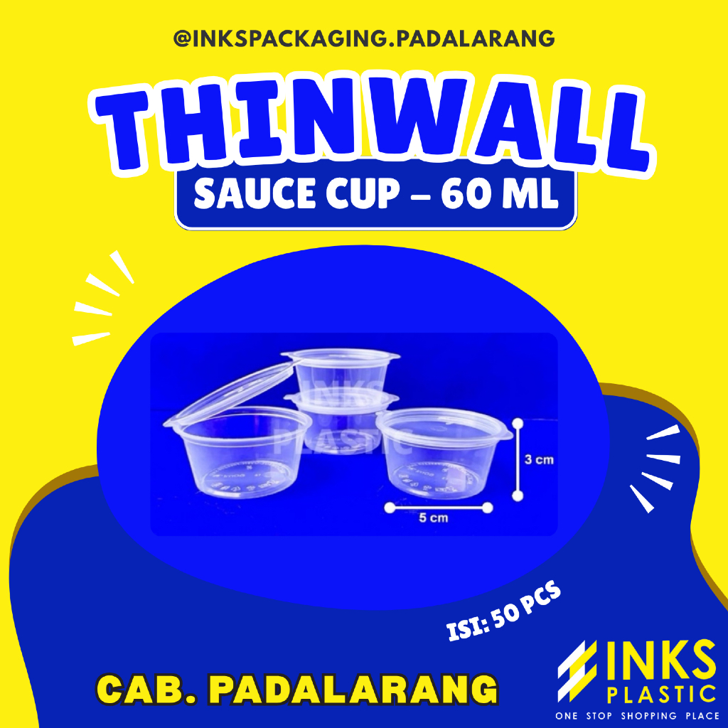 THINWALL SAUCE CUP 60 ML CUP SAOS SAMBAL 60ML