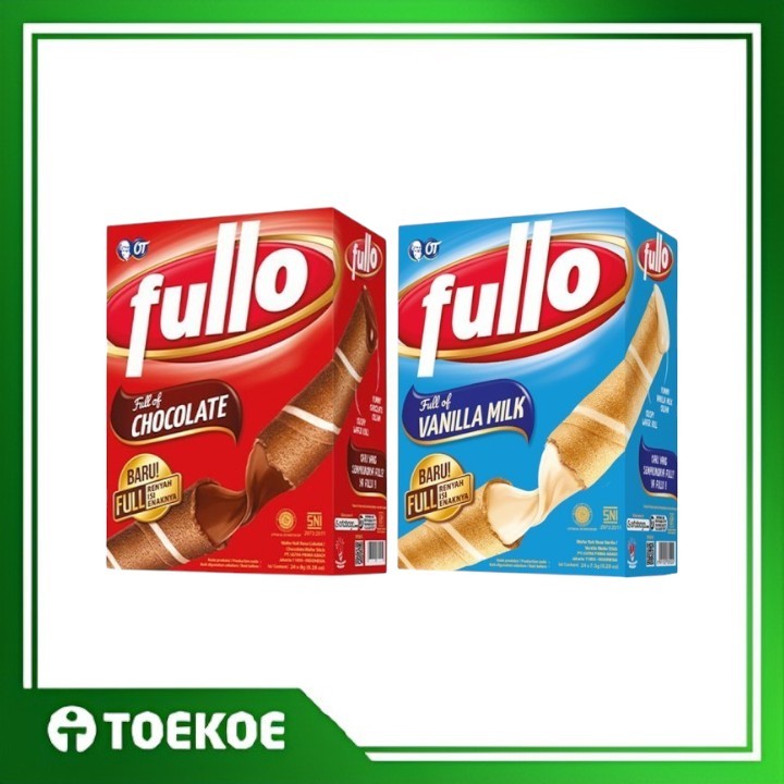 

TOEKOE Fullo Wafer Snack Isi 24pcs Chocolate Vanilla