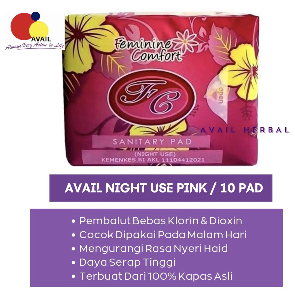 AVAIL PEMBALUT NIGHT USE PINK SATUAN