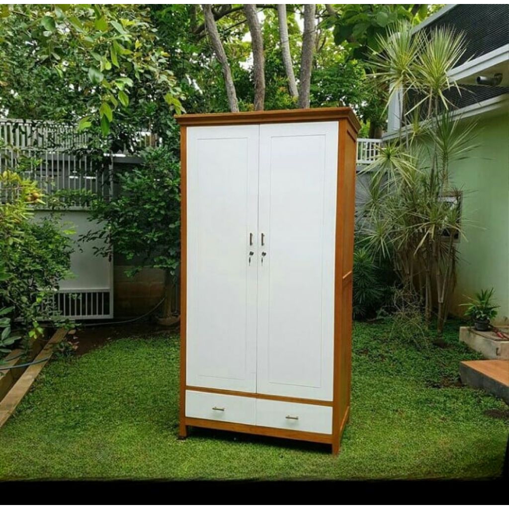 almari retro p2 kayu jati great A solid, almari pakaian retro jati great A solid