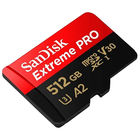Sandisk Extreme PRO 512GB micro SDXC UHS‑I U3 V30 A2 200MB/s+Adaptor Untuk Smartphone, Drone, Kamera