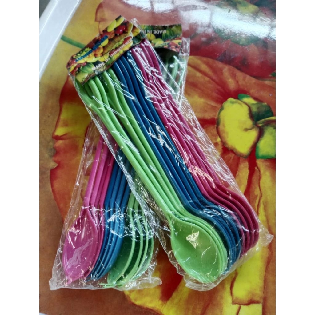 Sendok Es Panjang/ Sendok Plastik/ Sendok Kecil Gagang Panjang/Sendok Es Dawet