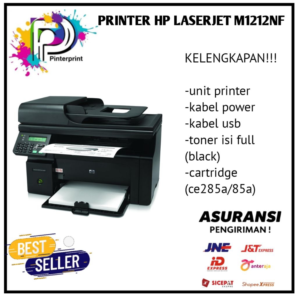 Printer hp Laserjet m1212nf mfp | 1212 | fotocopy | scan fax | hitam putih