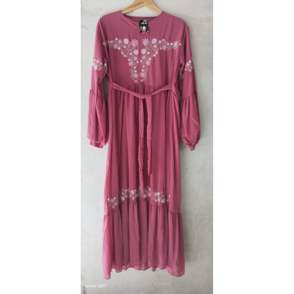 gamis ceruti bordir