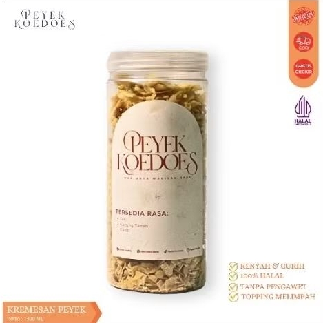 

PEYEK KOEDOES - Kremesan Rempeyek 1000 ML dan 1300 ML