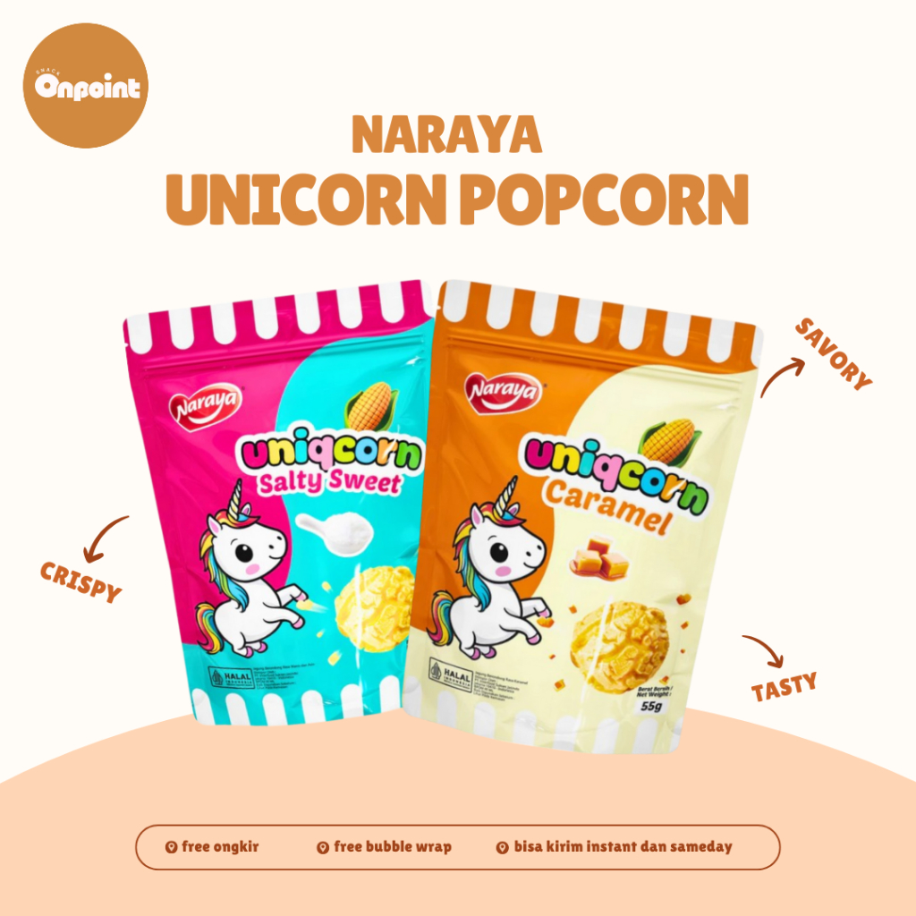 

Naraya Unicorn Popcron | Cemilan Popcorn Jagung Aneka Rasa